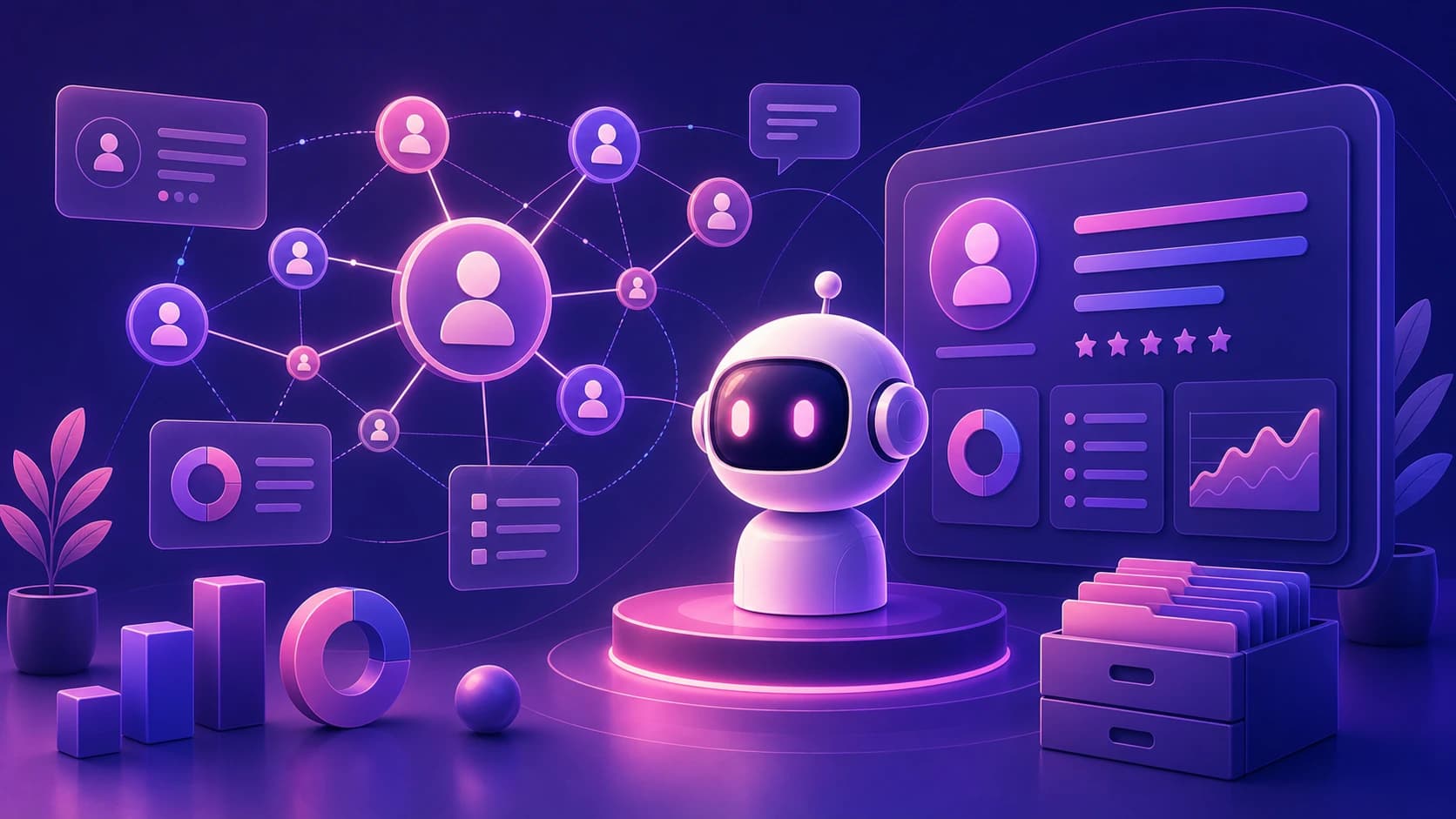 顧客ごとの対話履歴と要約が CRM に蓄積されていくイメージ
