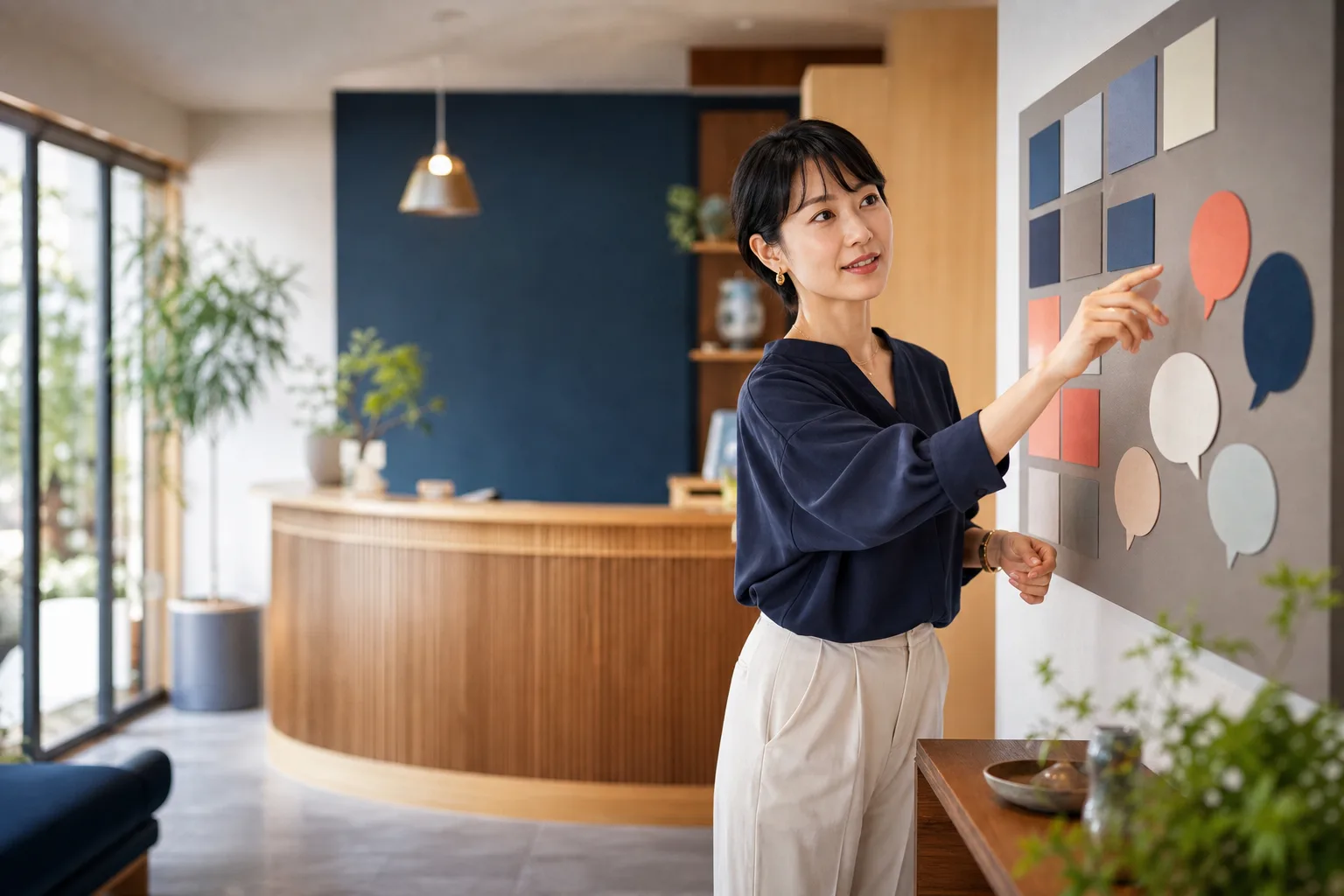 AI専属スタッフの性格と口調を設定し、ブランドイメージを体現させるイメージ