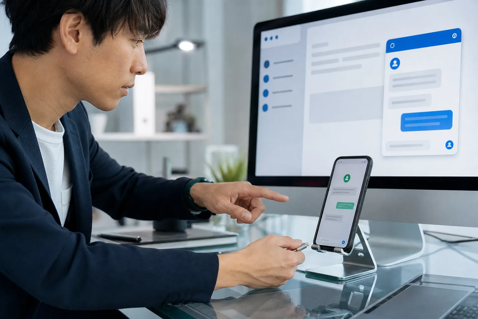 WebサイトにAIチャットを埋め込みLINE公式アカウントと連携する設置イメージ