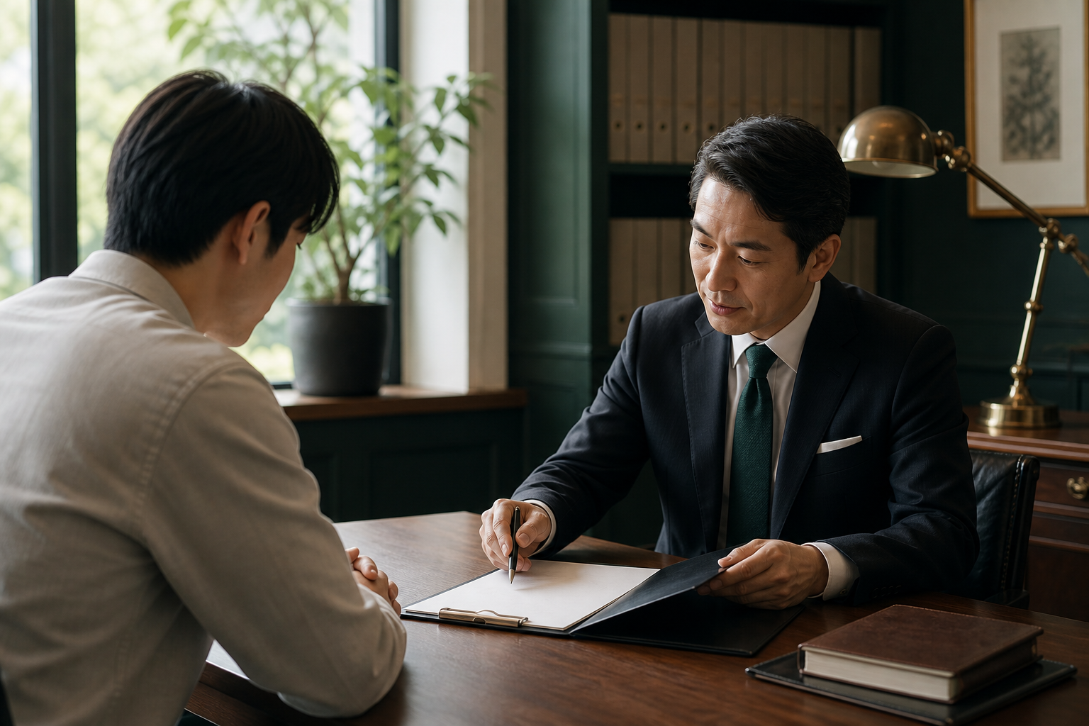 士業事務所のAI相談窓口から資格者へ問い合わせを引き継ぐイメージ